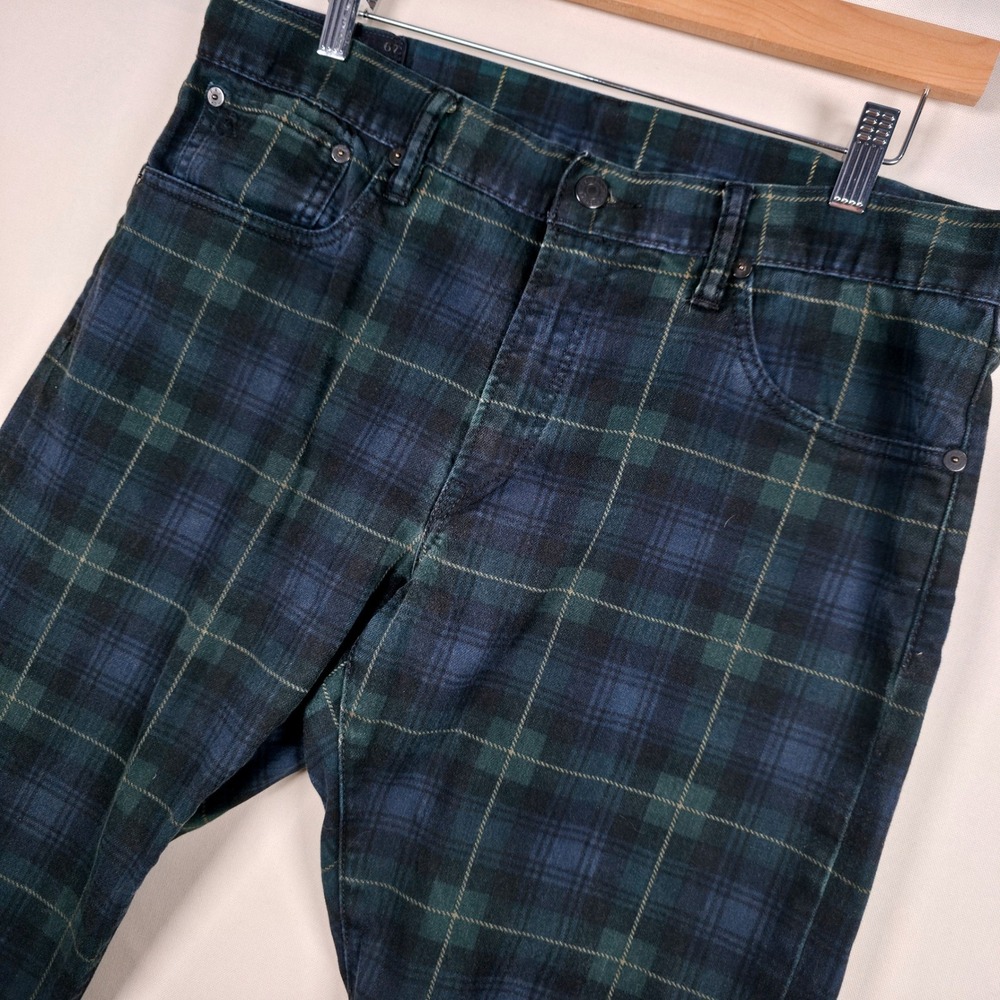 Polo Ralph Lauren Sullivan Slim Pants Mens 33x30 Green Black Watch Plaid Tartan